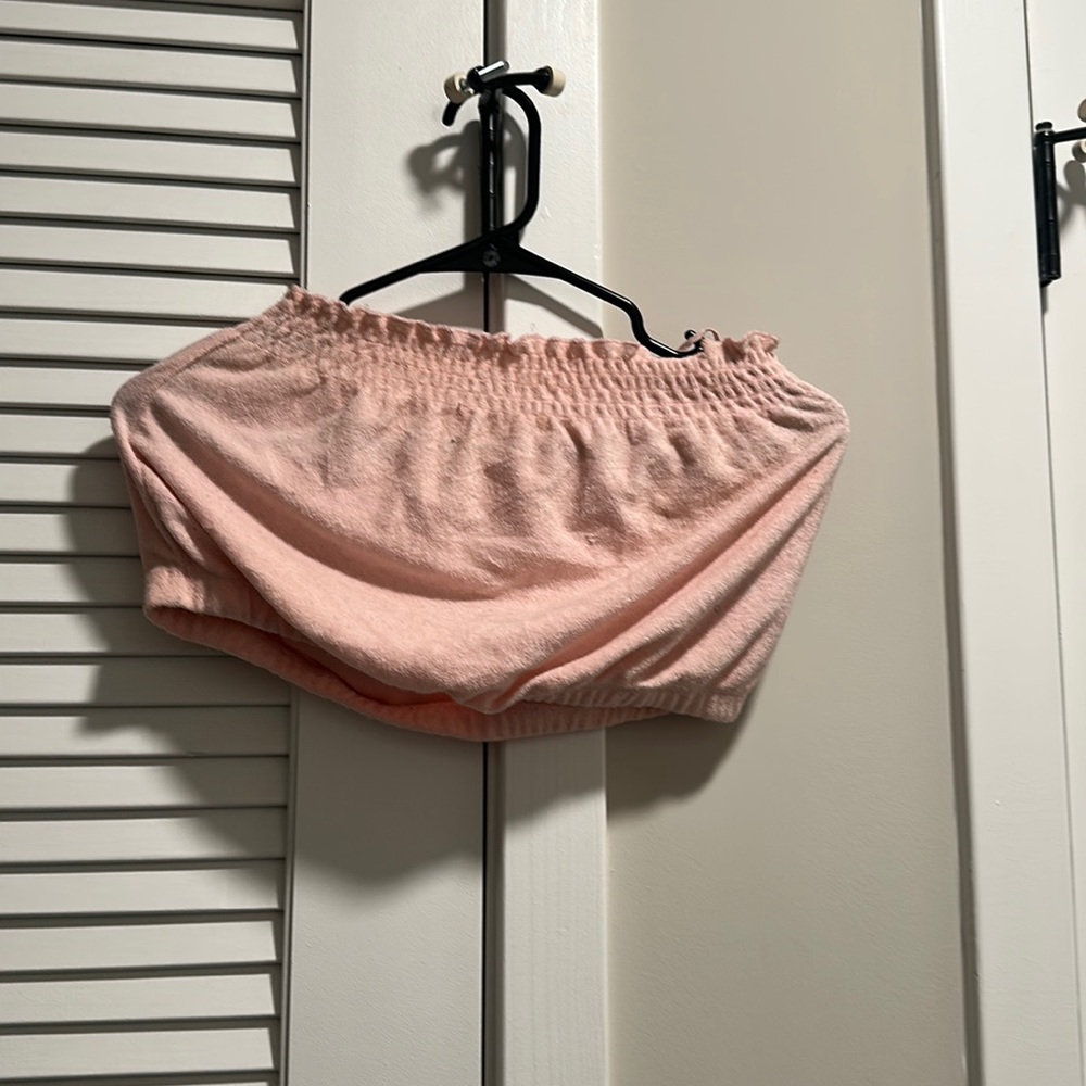 Fuzzy cotton bandea crop top